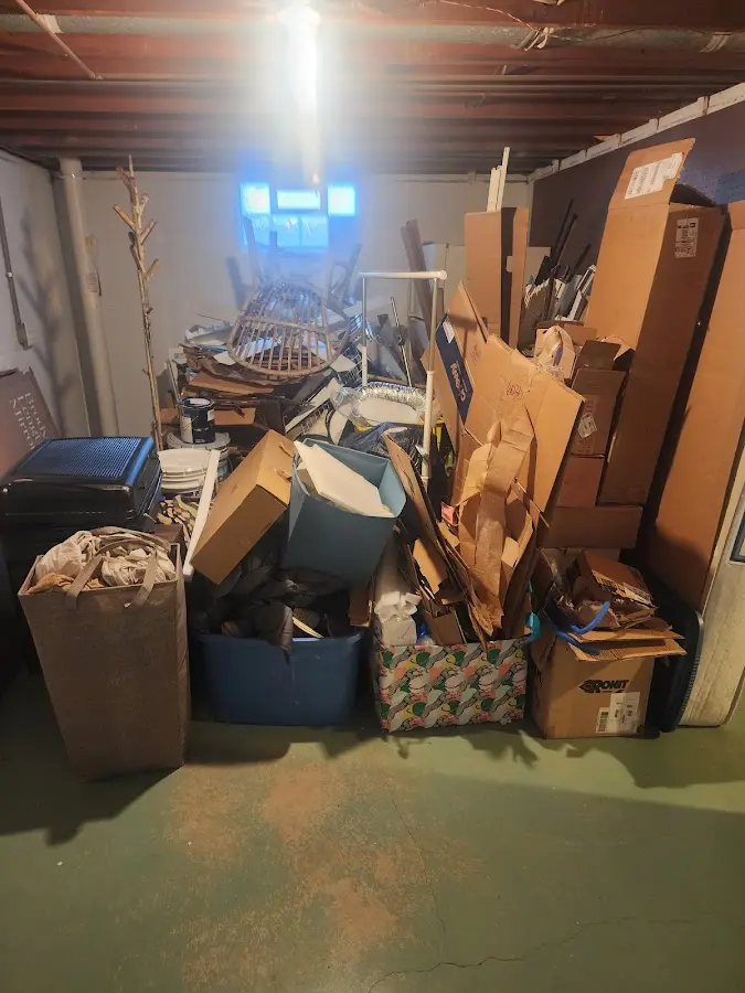 Roll-off dumpster container at job site for 2 Yard Dumpster Rental in Novato